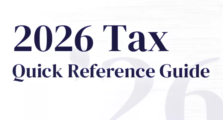 2026 Tax Quick Reference Guide title graphic