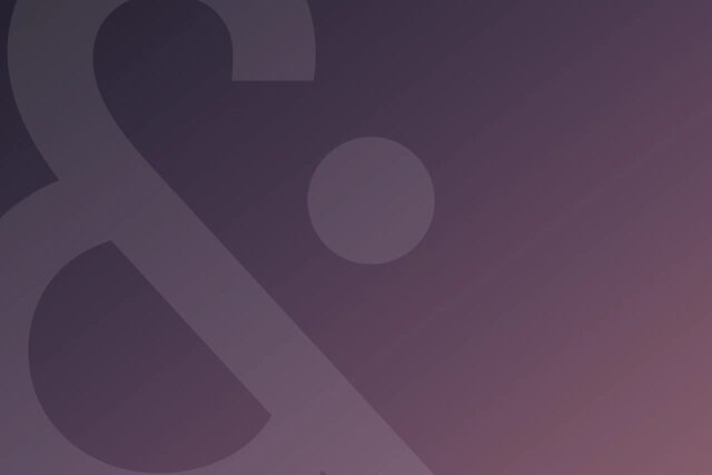 &Partners brand graphic with a large ampersand on a purple background